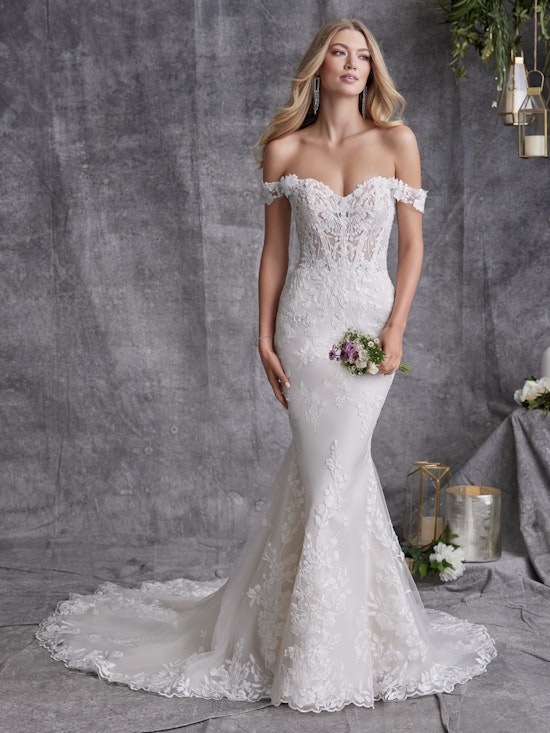 Maggie Sottero Harlem Lane Sheath Wedding Dress 23MS054A11 Alt4 BLS 1